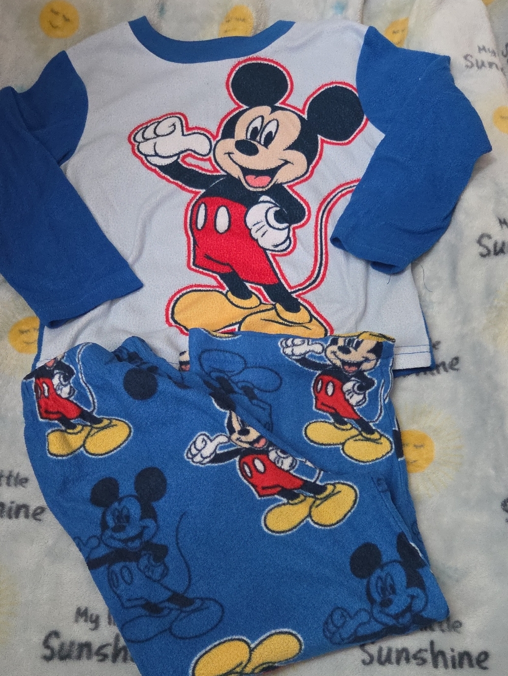 Disney Mickey Mouse Blue and Red Kids Pajama Set